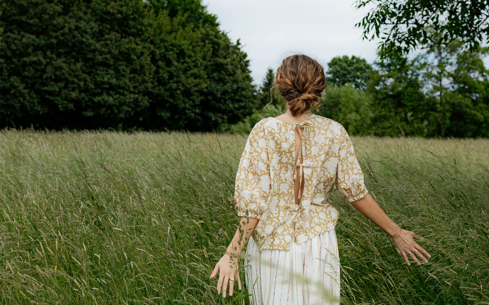 Univers bohème de la marque Poésie folk | Vêtements femme imprimés au blockprint en Inde et imaginés en France