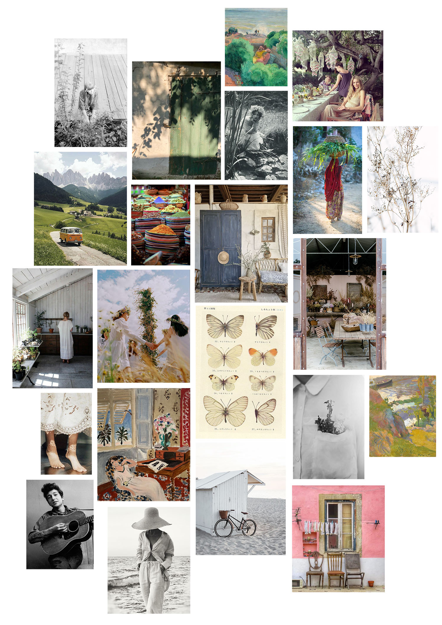 Univers et Inspirations poétiques, bohèmes et vibtage de la marque Poésie folk